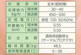 吸引搬送機付き精米機
SJD-550型仕様