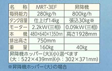 乾式無洗米仕上げ機
MRT-3EF型仕様
