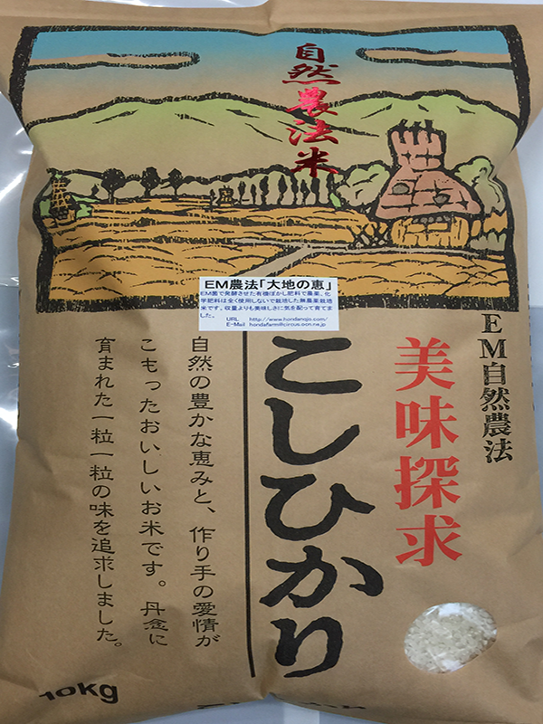 無農薬栽培米コシヒカリ「大地の恵み」10kg白米